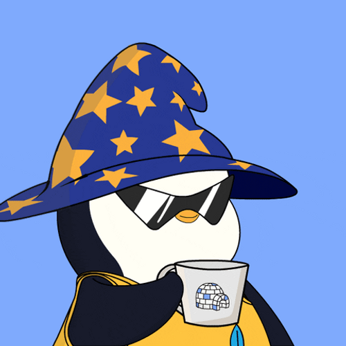 Spit Water Black Penguin Holiday GIF