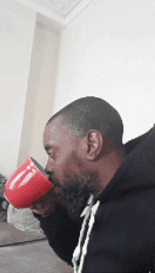 Spit Water Red Mug Guy GIF