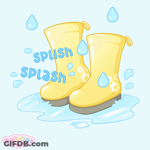 Splash Boots On Rainy Monday GIF