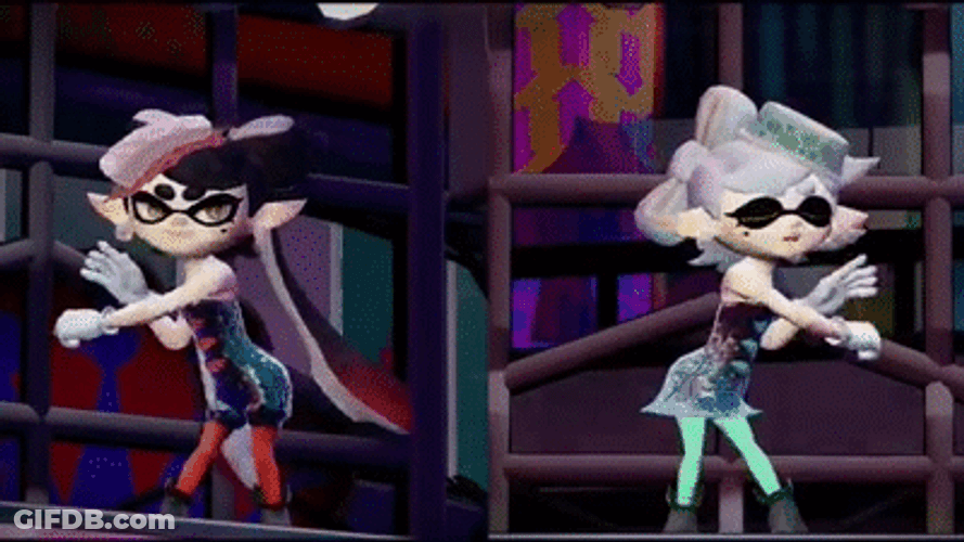 Splatoon Callie And Marie Dancing Duo GIF