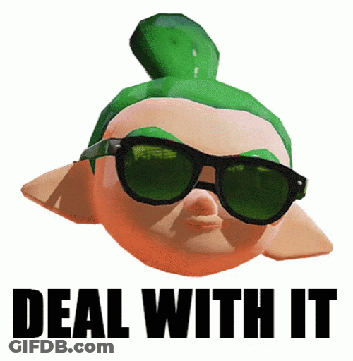 Splatoon Deal With It Colorful Hair GIF