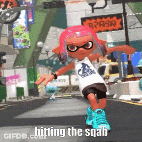 Splatoon Hitting The Sqab Dab GIF