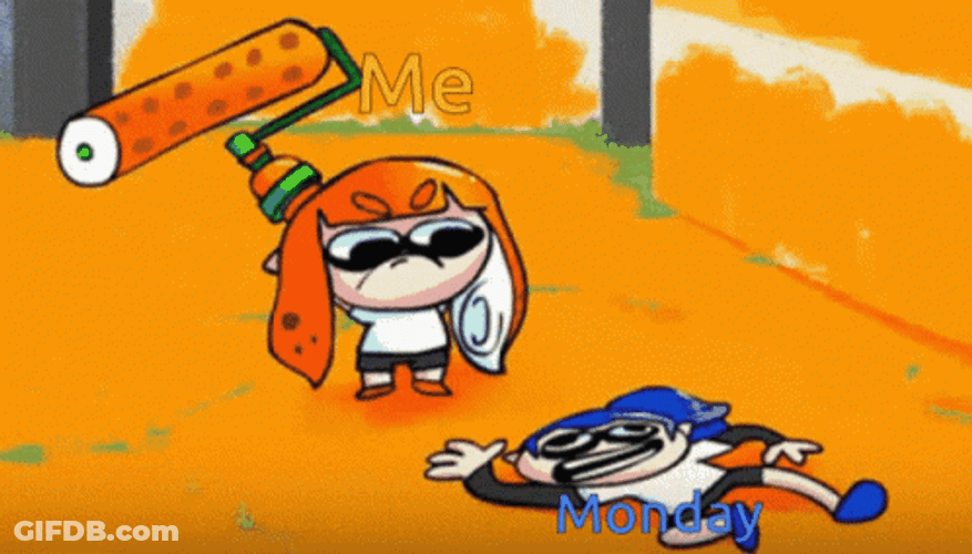 Splatoon Me Versus Monday Roller Smash GIF