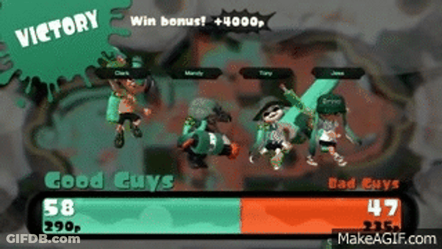 Splatoon Victory Sequence Good Guys GIF
