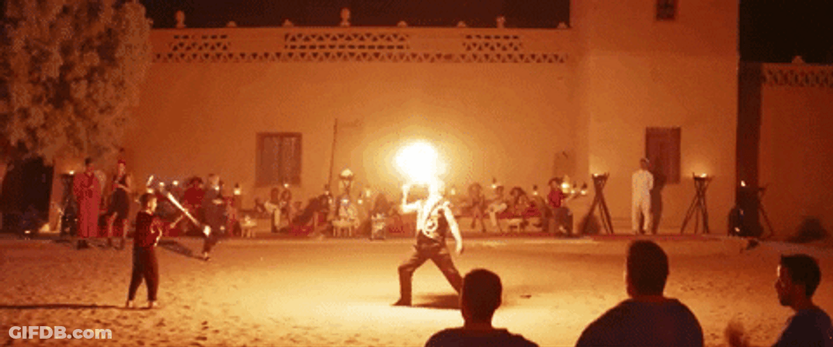 Splendid Circus Fire Eating Stunt GIF
