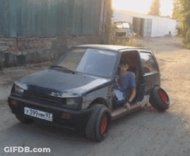 Split Lowrider Car GIF