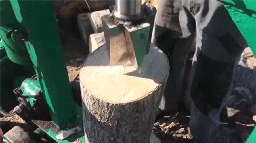 Splitting Up Wood GIF
