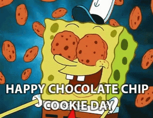Sponegbob Happy Chocolate Chip Cookie Day GIF