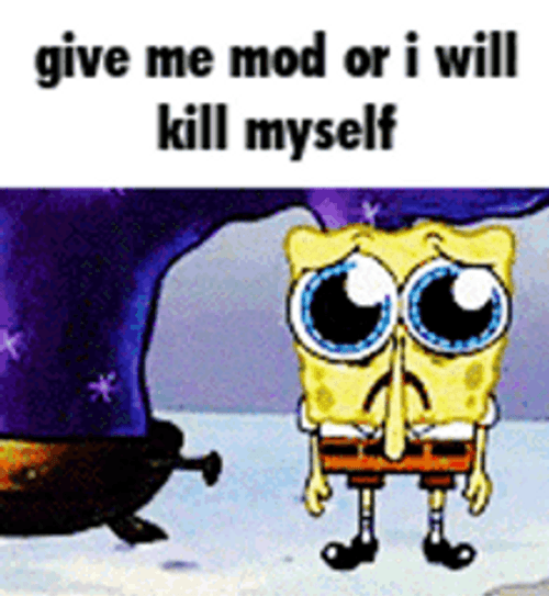 SpongBob SquarePants Mod Kill Myself Meme GIF