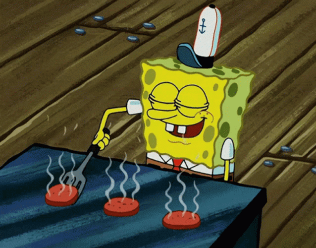 Sponge Bob Patty Flip GIF