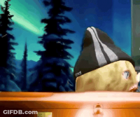 Sponge Wearing Beanie Saying Dad GIF