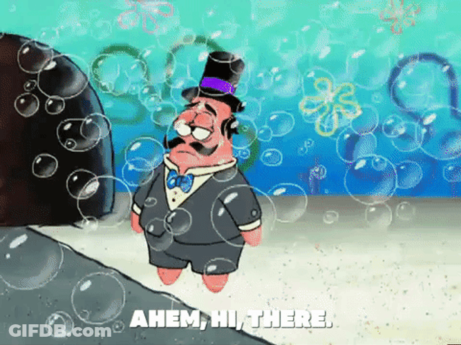 Spongebob Ahem Hi There To Patrick GIF