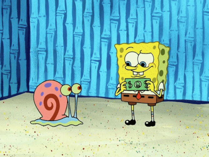 Spongebob And Gary Sunday GIF