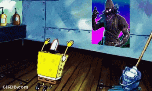 Spongebob And Mop With Raven Picture GIF