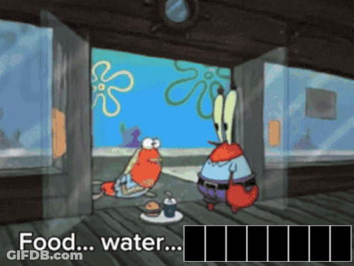 Spongebob And Mr Krabs Saying Food Water GIF