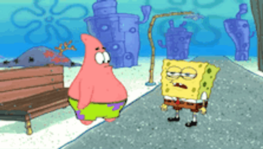 Spongebob And Patrick Argue Sunday GIF
