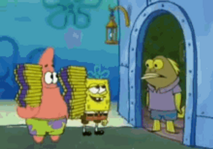 Spongebob And Patrick Chocolate Sales Talk GIF