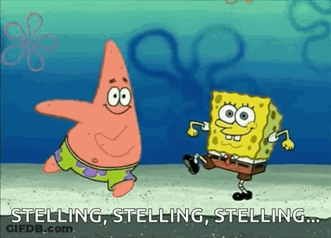 Spongebob And Patrick From Spongebob Squarepants Are Dancing In The Ocean . GIF