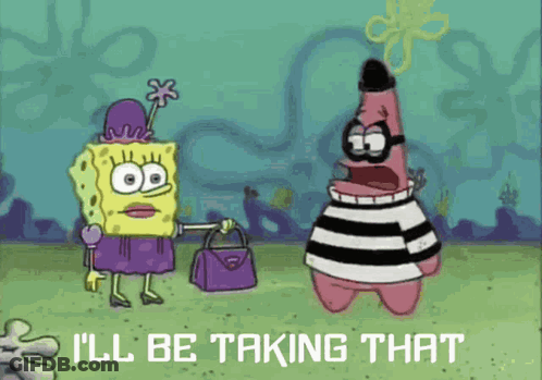Spongebob And Patrick From Spongebob Squarepants Are Talking About Taking That GIF