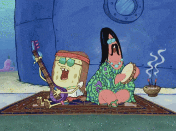Spongebob And Patrick Hippie GIF