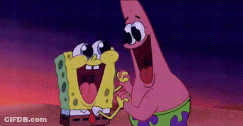 SpongeBob And Patrick Holding Hands GIF