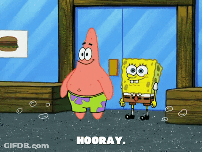 SpongeBob And Patrick Hooray GIF
