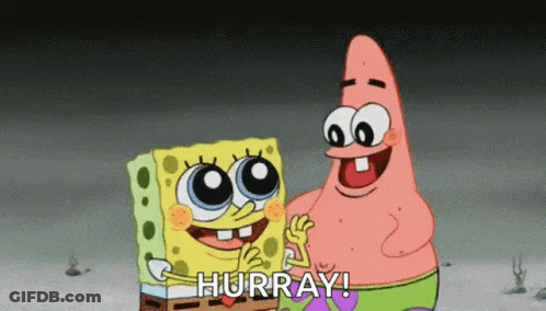 Spongebob And Patrick Hugging On Beach GIF