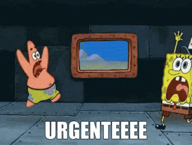 SpongeBob And Patrick In Urgent GIF