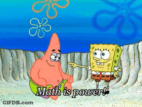 SpongeBob And Patrick Math Is Power GIF