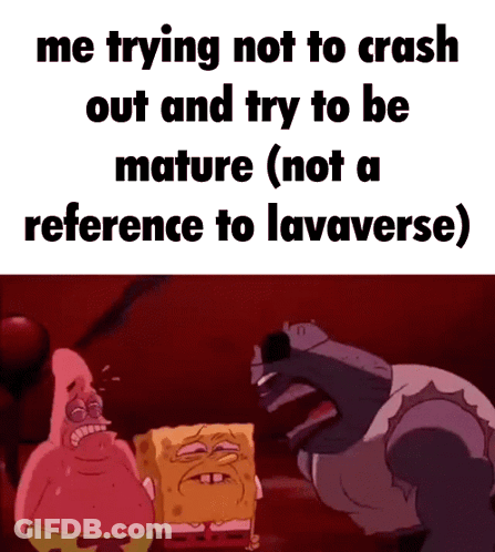 SpongeBob And Patrick Meme Trying Not To Crash GIF