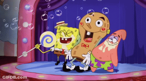 SpongeBob And Patrick On Stage GIF