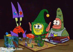 SpongeBob And Patrick Playing Game GIF