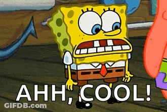 Spongebob And Patrick Saying Ahh Cool GIF