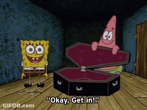 SpongeBob And Patrick Saying Okay Get In GIF