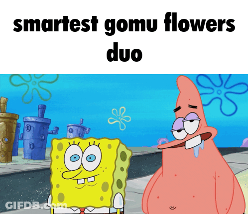 Spongebob And Patrick Smartest Gomu Flowers Duo GIF