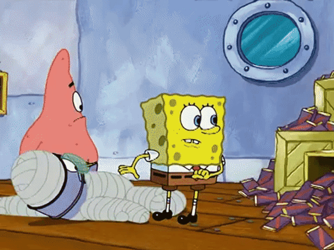 Spongebob And Patrick Star Chocolate Bars Stock GIF