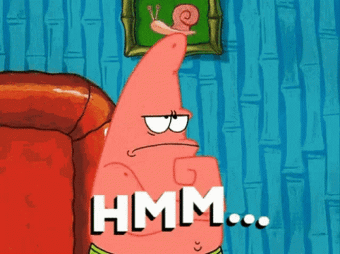 SpongeBob And Patrick Star Hmmmm GIF