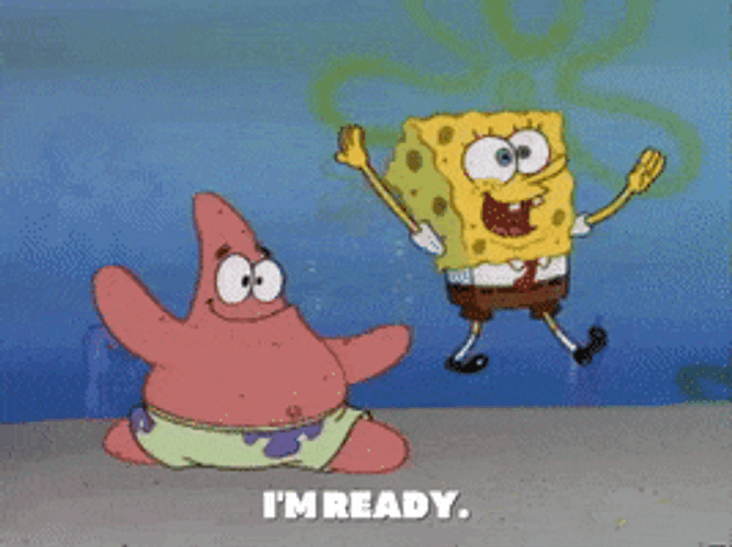 Spongebob And Patrick Star Im Ready Split GIF