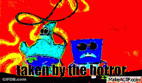 Spongebob And Patrick Taken By Horror GIF