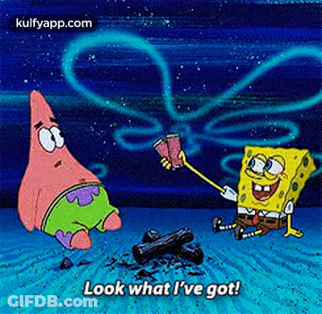 SpongeBob And Patrick Talking GIF