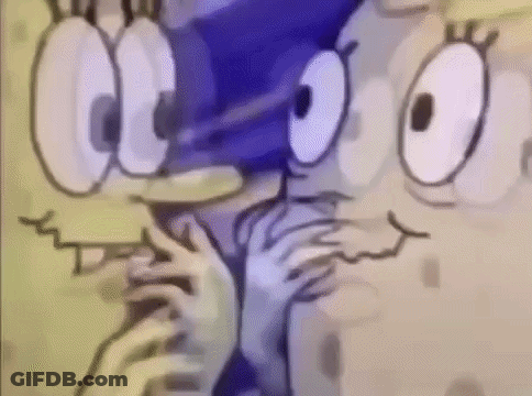 SpongeBob And Sonic Making Funny Faces GIF