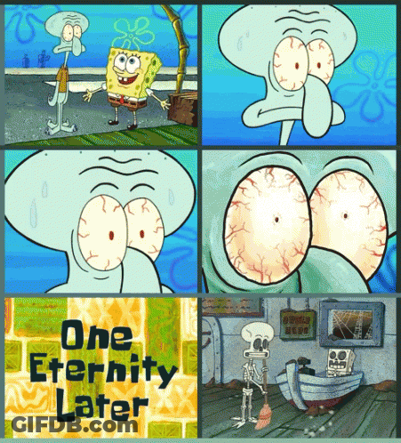 Spongebob And Squidward From Spongebob Squarepants Are Shown In A Collage GIF