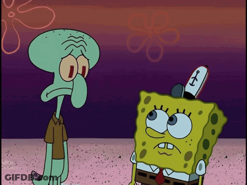 Spongebob And Squidward From The Cartoon Spongebob Squarepants GIF