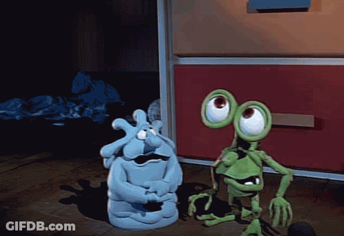 Spongebob And Squidward In A Boat GIF