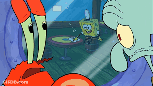 SpongeBob And Squidward In A Room GIF