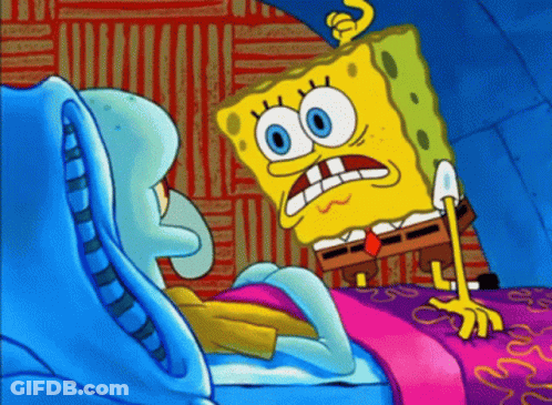 SpongeBob And Squidward In Bed GIF