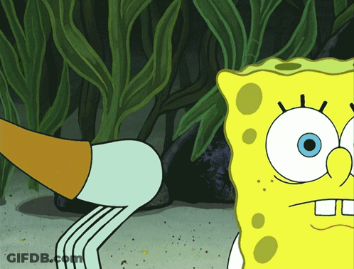 SpongeBob And Squidward On Beach GIF