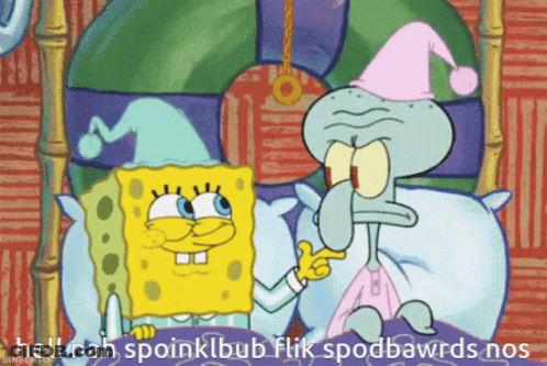 Spongebob And Squidward Saying Hell Nah Spoinklbub Flik Spodbawrds Nos GIF