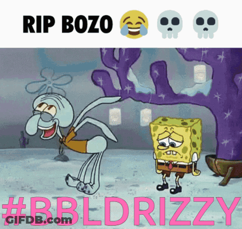 SpongeBob And Squidward Saying Rip Bozo GIF