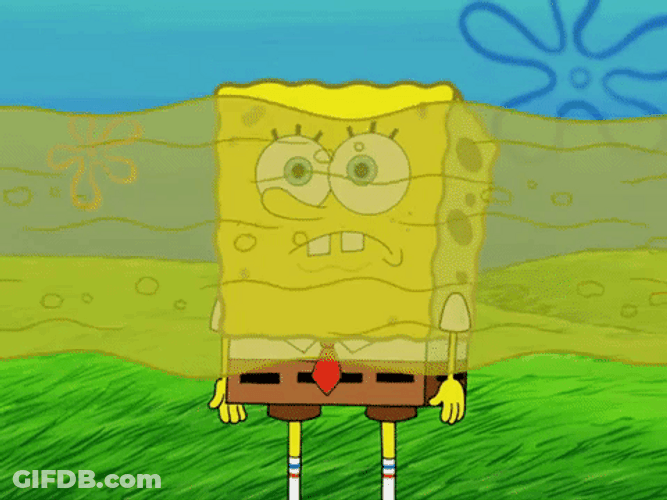 SpongeBob Animated Melted With Smelly Waters GIF